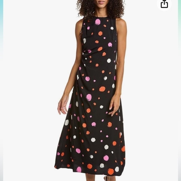 Ted Baker London Lizzzee Ruched Side Detail Midi Dress - Size US 2 - Picture 1 of 9